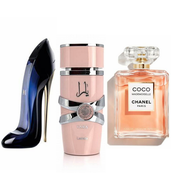 Kit(Good girl+yara+coco Chanel+Perfumero